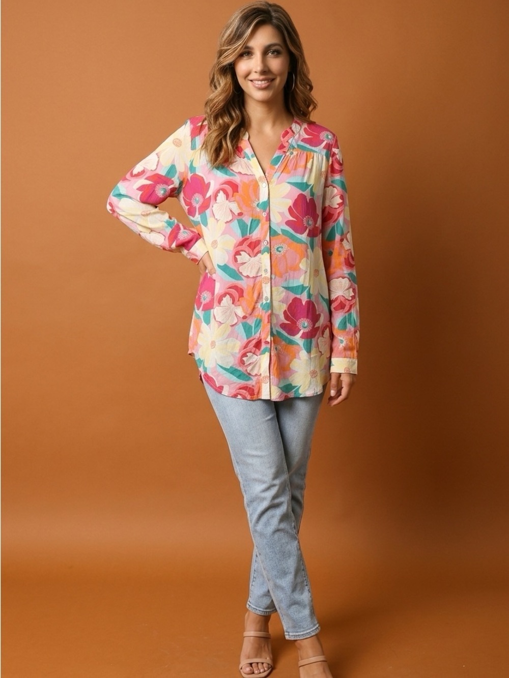 Hope Springs Floral Button Down
